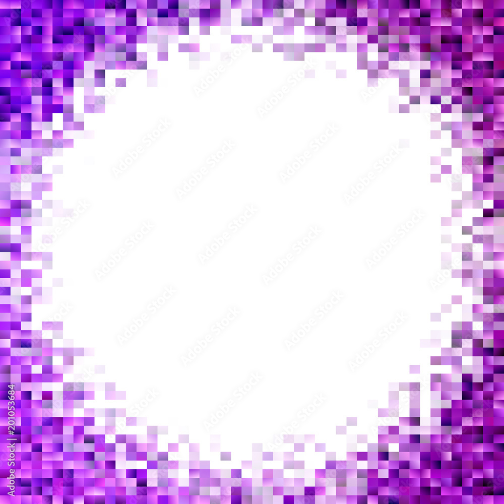 Poster abstract mosaic rectangle background - digital vector graphic from purple gradient rectangles with b