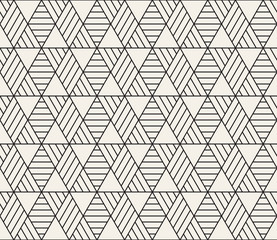 Vector seamless geometric pattern. Simple abstract lines lattice. Repeating elements stylish background