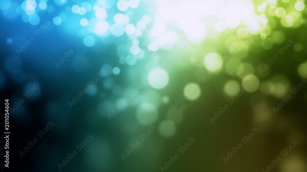 Poster 3d rendering light blur of light spots for the background. abstract bokeh lights background