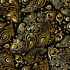 Paisley background. Hand Drawn ornament. Vector illustration