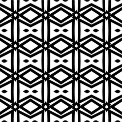 Seamless decorative pattern with a rhombuses in a black - white colors