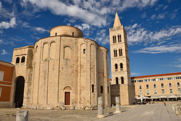 Fototapeta na wymiar Church of St. Donatus in Zadar - famous historic city in Croatia. 