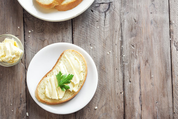 Butter and bread