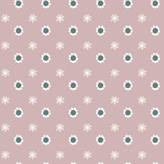 Fototapeta na wymiar Abstract floral vector seamless pattern, simple pastel color background for your design