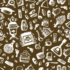 Russian sauna, seamless pattern for your design