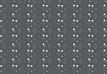 Triangles gray and white vector pattern on a dark gray background