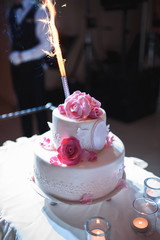 Cake with Roses and Butterflies