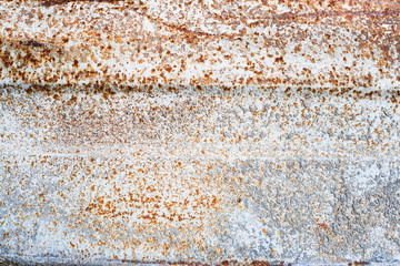 The rust formed on the steel plate