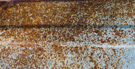 The rust formed on the steel plate