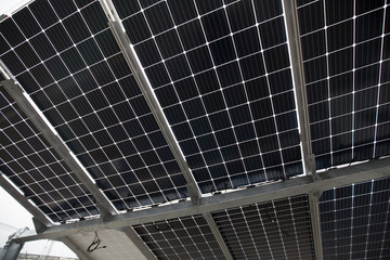 solar panels closeup.