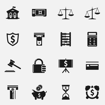 Set of finance vector icons.