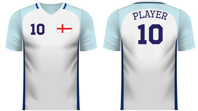 England fan sports tee shirt in generic country colors