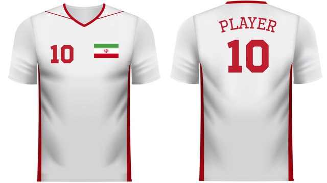 Iran Fan sports tee shirt in generic country colors