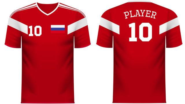 Russia Fan sports tee shirt in generic country colors