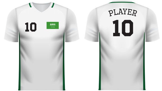 Saudi Arabia Fan sports tee shirt in generic country colors