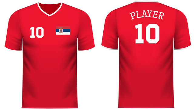 Serbia Fan sports tee shirt in generic country colors