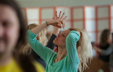 yong dancer - woman improvise. contemporary dance performing