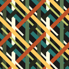 Seamless repeating pattern of colored thick lines