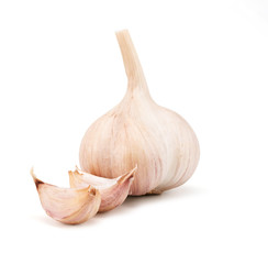 garlic isolated on white background. clipping path