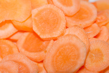 Cut into rings vegetable the carrot is on the Board