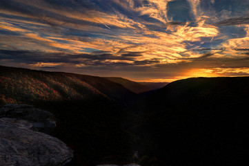 Sunset at Lindy Point at Blackwater Falls State Park