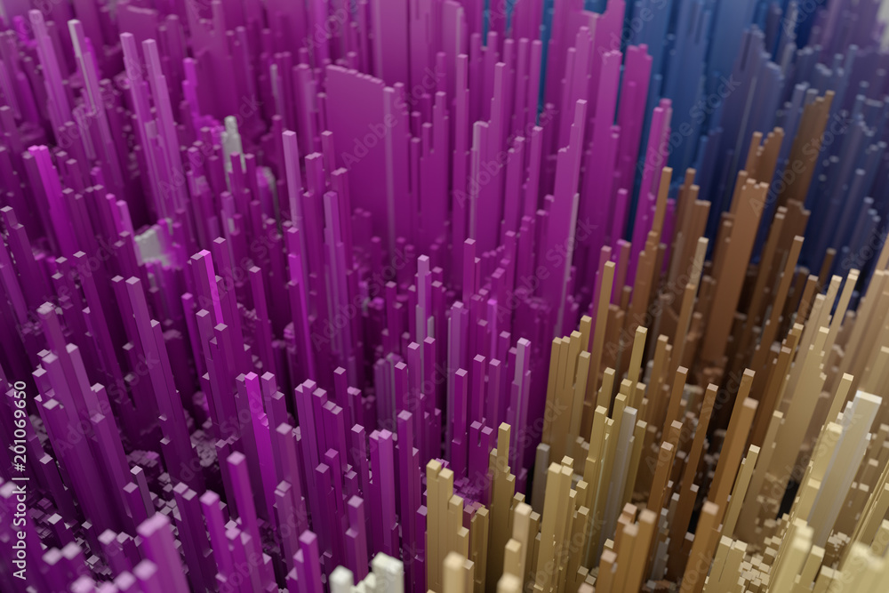 Poster abstract 3d rendering skyscrapers city. dynamic background.