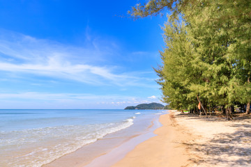 Naklejka premium Sunnay sea at Hat Chao Lao beach in Chanthaburi, east of Thailand