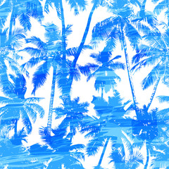 Naklejka premium seamless palm pattern