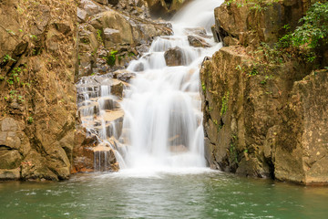 Obraz na płótnie Canvas Namtok Phlio waterfall in Chanthaburi, east of Thailand