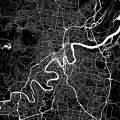 Area map of Brisbane, Australia - obrazy, fototapety, plakaty
