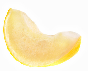 yellow melon slice isolated on white