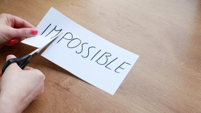 Making word impossible into possible by separating first letters