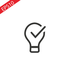 Fototapeta premium Check innovative idea - Vector web icon. eps 10