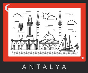 Obraz premium City sights Antalya, Turkey