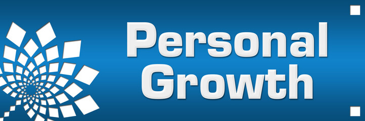 Personal Growth Blue Abstract Floral Left 