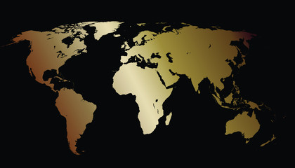 Obraz na płótnie Canvas Clean Vector World Map