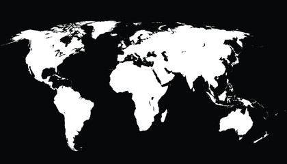 Fototapeta na wymiar Clean Vector World Map