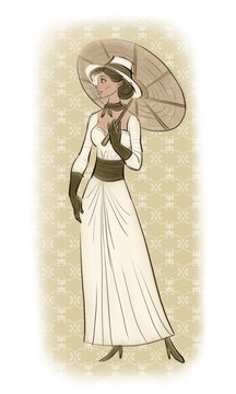 Victorian fashion Illustration