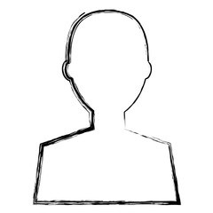 portrait contour man character image vector illustration sketch