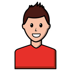young man avatar character vector illustration design