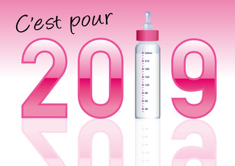 faire part - 2019 - faire part de naissance - bébé - fille - rose - original - humoristiques - parent