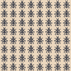 Cute bugs, seamless ladybirds cartoon pattern