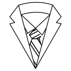 elegant suit masculine icon vector illustration design