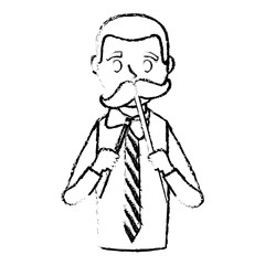 elegant businessman with accessories avatar character vector illustration design