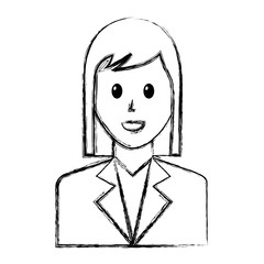 elegant businesswoman avatar character vector illustration design