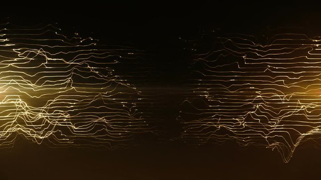 Audio waves vibes background. You can use it for a technology, stage, communication or social media background. Seamless loop. 