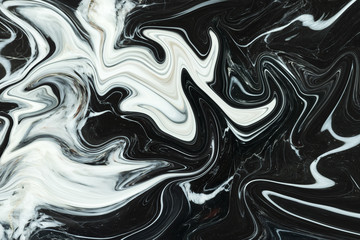 liquid black and white marble texture background