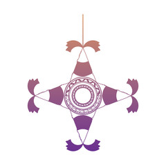 mexican pi&Atilde;&plusmn;ata icon over white background, colorful design. vector illustration