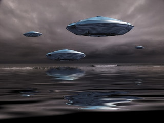 Fototapeta na wymiar UFOs