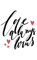 Hand lettering love quote for your design 